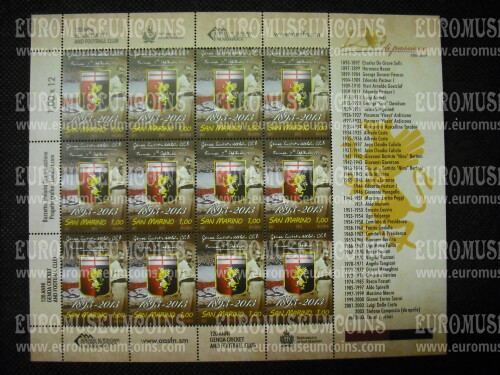 2013 GENOA minifoglio San Marino