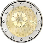 Estonia 2024 fiordaliso fiore nazionale 2 Euro commemorativo