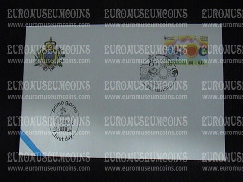 2000 San Marino Futuro dei Francobolli Busta primo giorno di emissione FDC