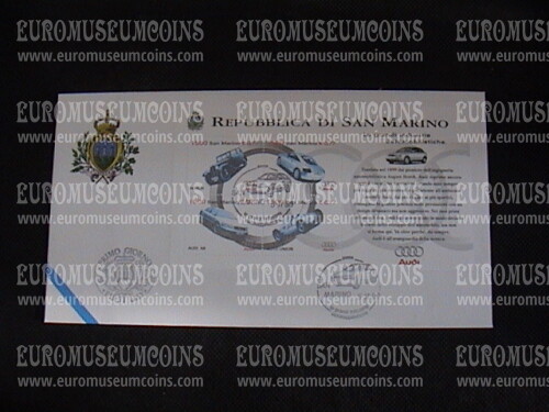 1999 San Marino Audi BF Busta primo giorno di emissione FDC