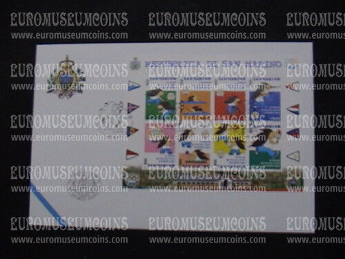 2001 San Marino Giochi dei Piccoli Stati BF Busta primo giorno di emissione FDC