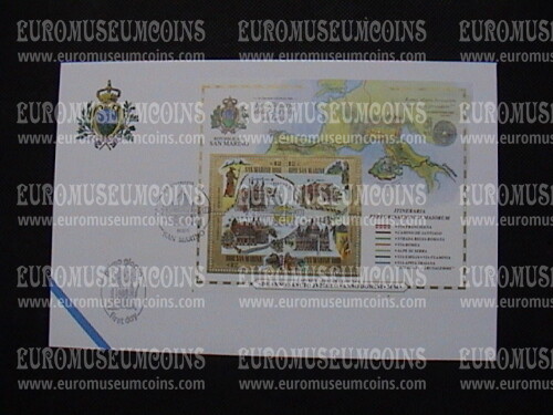 2000 San Marino Giubileo BF Busta primo giorno di emissione FDC