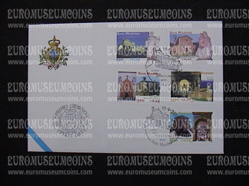 2000 San Marino Architettura del Montefeltro Busta primo giorno di emissione FDC
