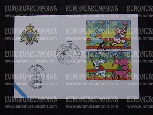 2000 San Marino Olimpiadi Sydney Busta primo giorno di emissione FDC