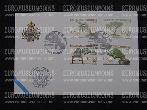 1999 San Marino Bonsai Busta primo giorno di emissione FDC