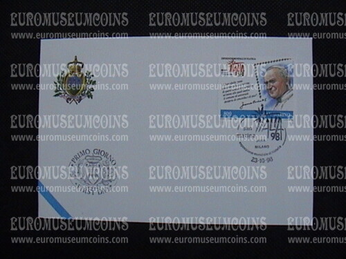 1998 San Marino Giornata della Filatelia Busta primo giorno di emissione FDC