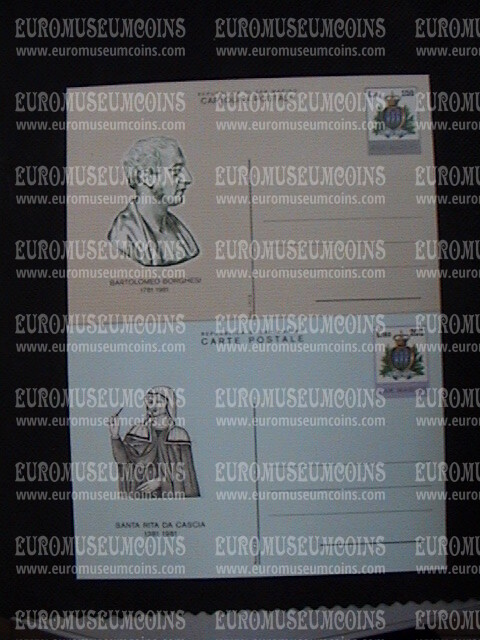 1981 San Marino Cartoline Santa Rita da Cascia e Bartolomeo Borghesi
