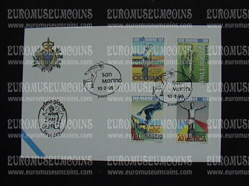 1995 San Marino Sport Busta primo giorno di emissione FDC