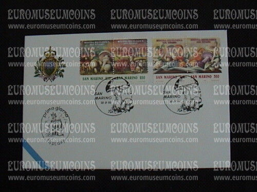1992 San Marino Funghi Busta primo giorno di emissione FDC