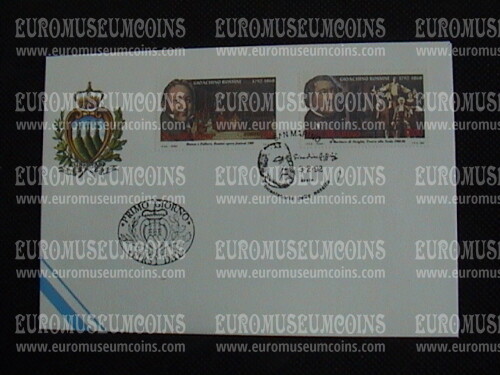 1992 San Marino Gioacchino Rossini Busta primo giorno di emissione FDC