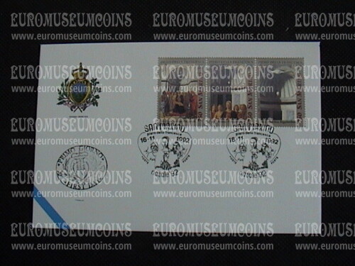 1992 San Marino Natale Busta primo giorno di emissione FDC