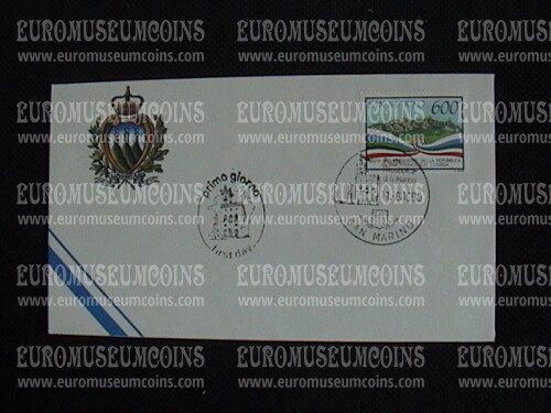1990 San Marino Presidente Cossiga Busta primo giorno di emissione FDC