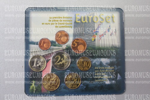 2002 Lussemburgo divisionale FDC in confezione ufficiale 1° conio