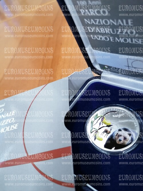 Italia 2023 Parco Nazionale d'Abruzzo Lazio e Molise 5 euro commemorativo FDC in argento