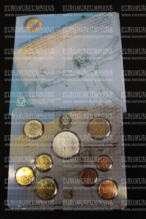 2003 Italia divisionale con 5 euro in argento FDC in folder ufficiale