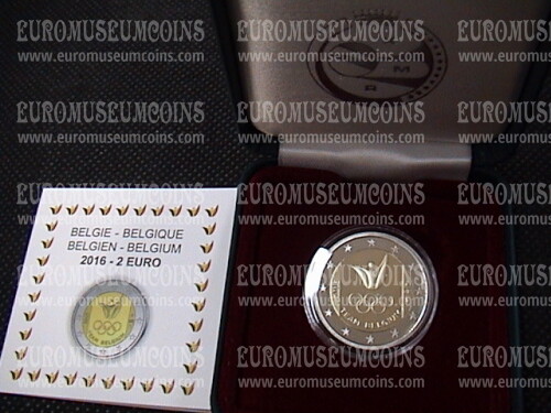 Belgio 2016 Olimpiadi di Rio 2 Euro commemorativo Proof