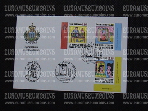 2015 FDC Stampa in 3D San Marino