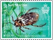 2024 San Marino serie Europa : flora e fauna acquatiche 2 valori