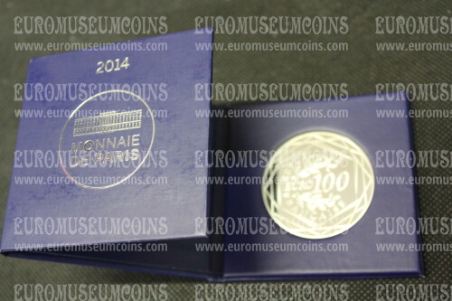 2014 Francia 100 Euro FDC in argento Il Gallo