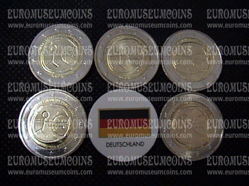 Germania 2009 EMU 5 zecche 2 Euro commemorativi FDC