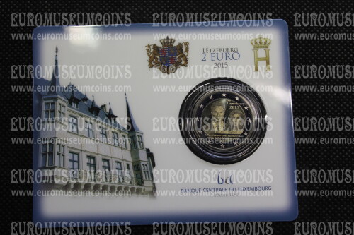 Lussemburgo 2015 Ascesa al Trono Granduca Henri 2 Euro commemorativo in blister