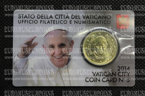 2014 Vaticano Papa Francesco 50 centesimi di euro in coincard n° 5