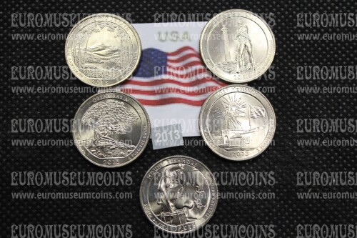 2013 USA quarti di $ parchi monete UNC