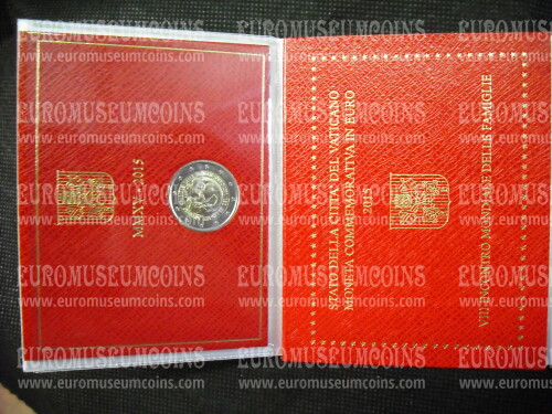 Vaticano 2015 Incontro Mondiale delle Famiglie 2 euro FDC in folder ufficiale