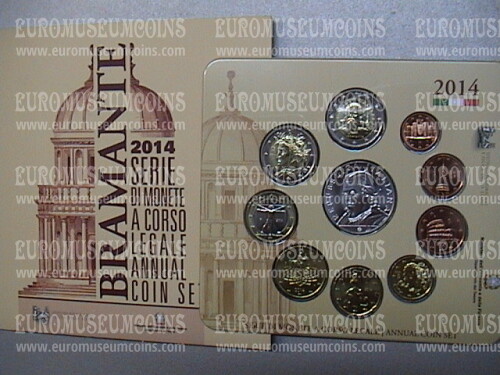 2014 Italia divisionale con 5 euro in argento FDC in folder ufficiale