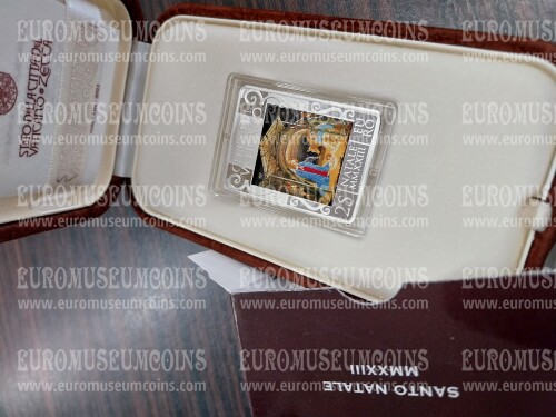 2023 Vaticano 25 euro Natale moneta in argento Proof colorata