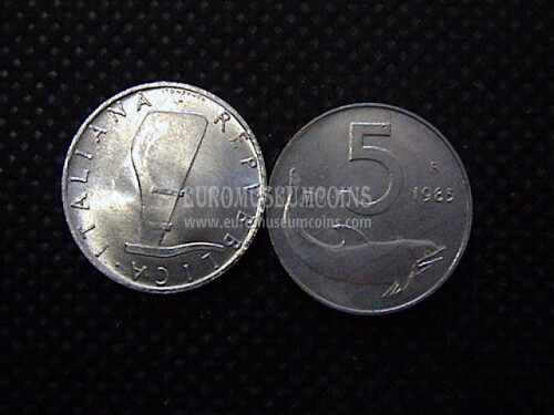 1985 Italia 5 Lire FDC