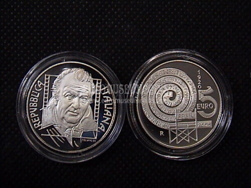 2005 Italia 5 Euro PROOF Fellini in argento
