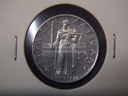 1952 Vaticano 5 Lire  