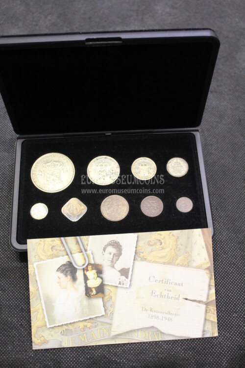 Olanda monete della Regina Guglielmina 1898 - 1948 serie ufficiale