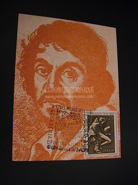 1973 Italia Cartolina Caravaggio con Timbro 