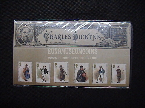 2012 Gran Bretagna Charles Dickens Francobolli + Foglietto 