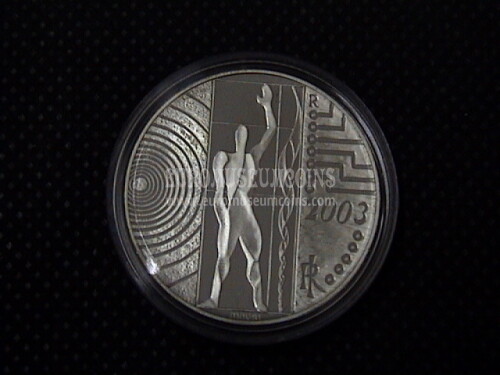 2003 Italia 5 Euro in argento Proof  Europa del Lavoro