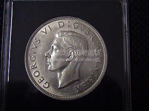 1941 Gran Bretagna 1/2 Corona in argento Giorgio VI