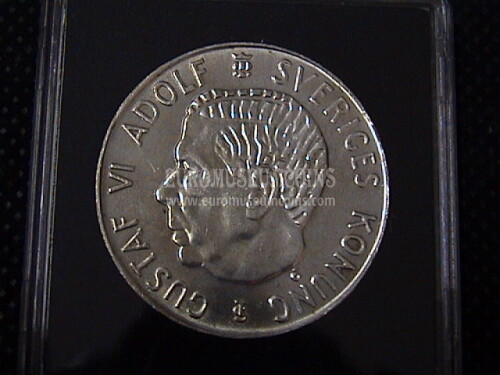 1955 Svezia 5 Corone in argento Gustav VI Adolf