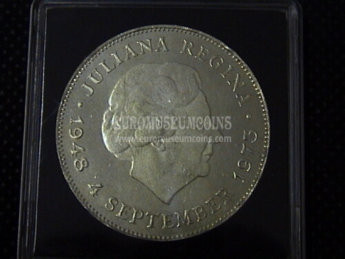 1973 Olanda 10 Gulden in argento Regina Juliana