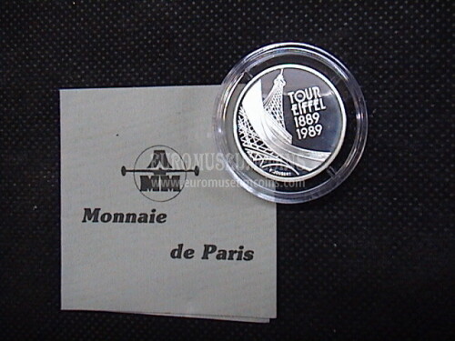 1989 Francia 5 Franchi in argento Proof Tour Eiffel