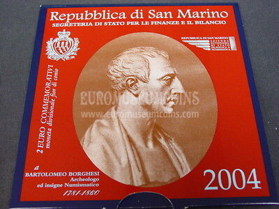 San Marino 2004 Borghesi 2 euro commemorativo in folder ufficiale