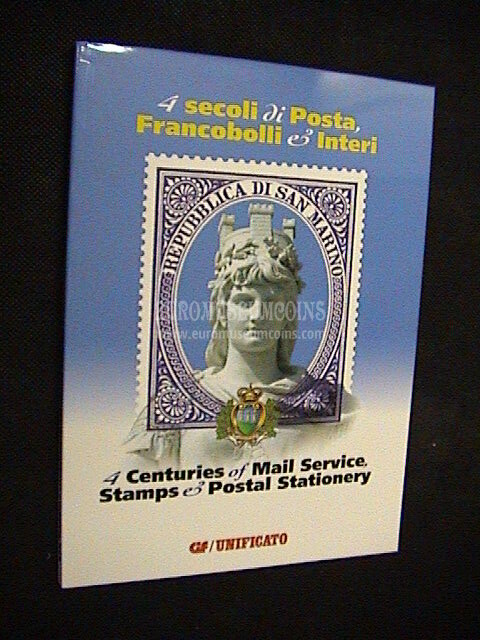 Libro 4 Secoli di Posta Francobolli e Interi Postali della Repubblica di San Marino