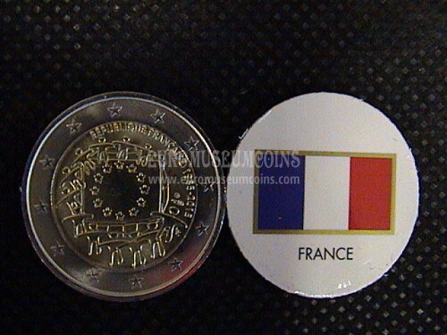 Francia 2015 Bandiera U.E. 2 Euro commemorativo