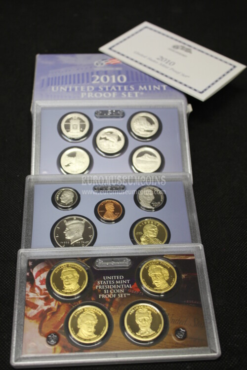 2010 Stati Uniti set annuale 14 monete  proof