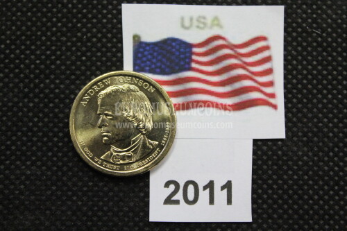 2011 Stati Uniti Andrew Johnson zecca D dollaro Presidenti   