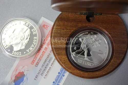 2002 Spagna 10 Euro in argento Proof Olimpiadi Invernali