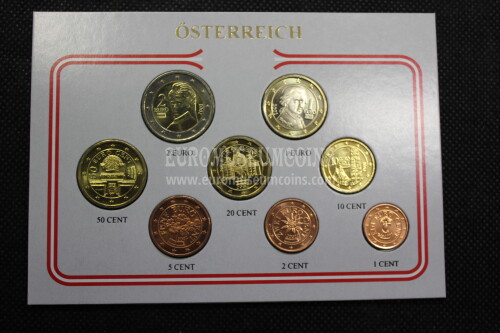 2002 Austria serie euro in blister