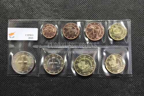 2015 Cipro serie 8 monete Euro in blister