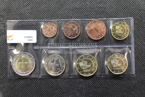 2009 Cipro serie 8 monete Euro in blister
